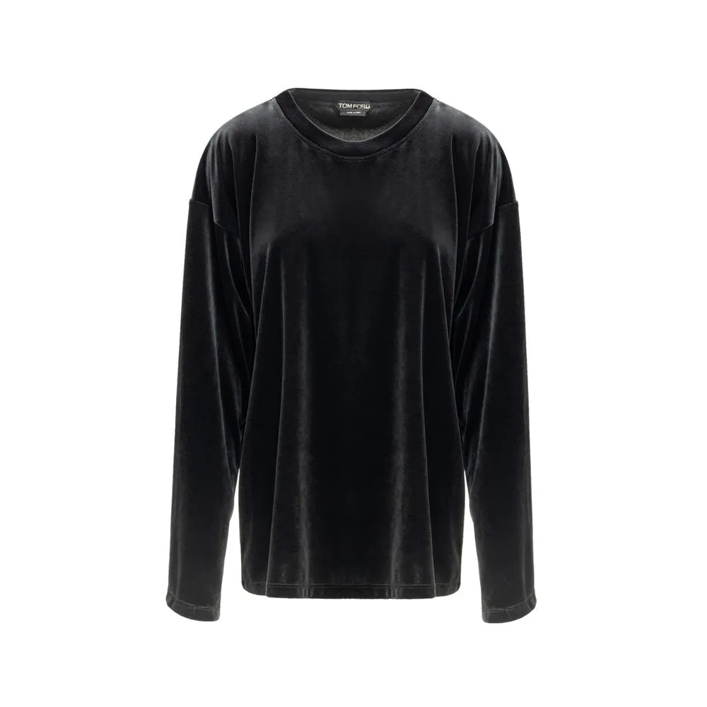Black Synthetic Tops & T-Shirt