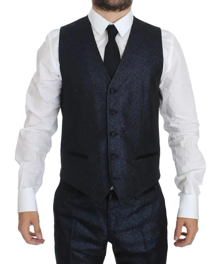 Blue 3 Piece Slim Fit Suit Tuxedo Smoking