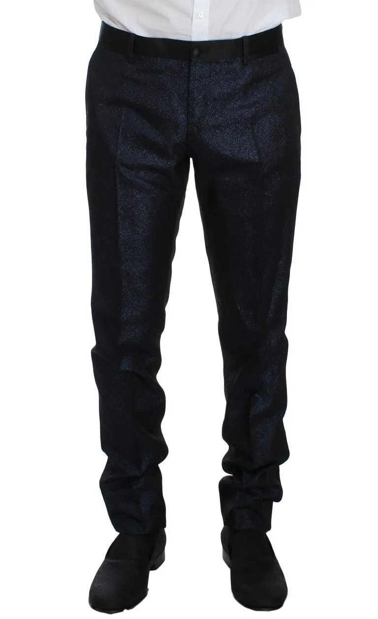 Blue 3 Piece Slim Fit Suit Tuxedo Smoking