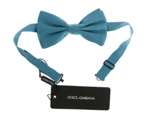 Blue Silk Bow Tie