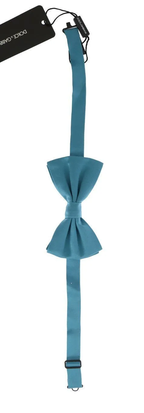 Blue Silk Bow Tie