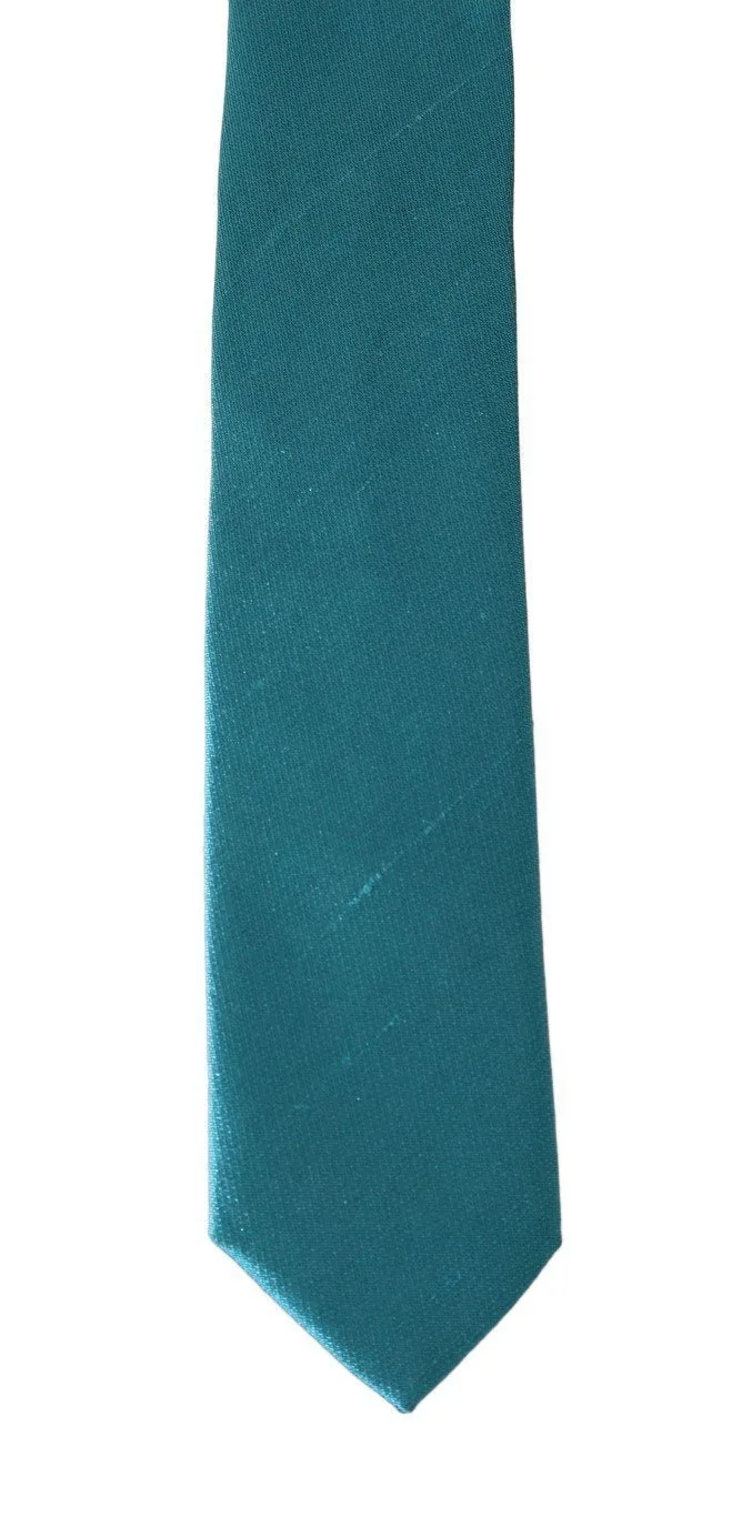 Blue Silk Solid Slim Tie