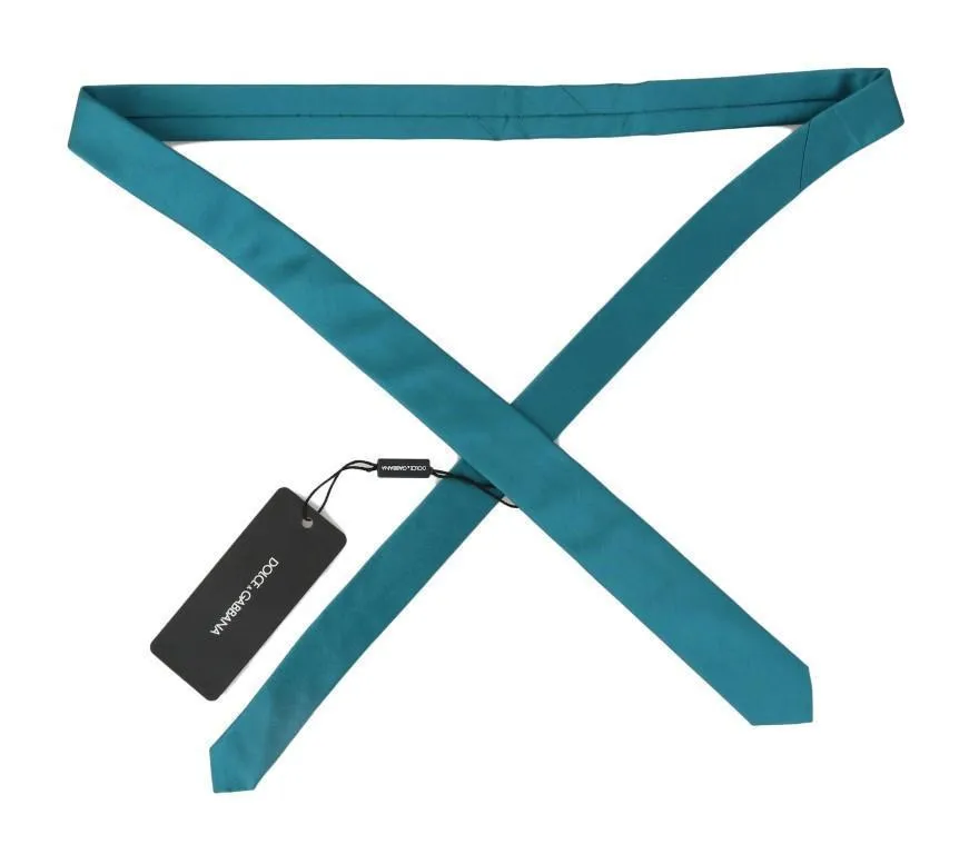 Blue Silk Solid Slim Tie