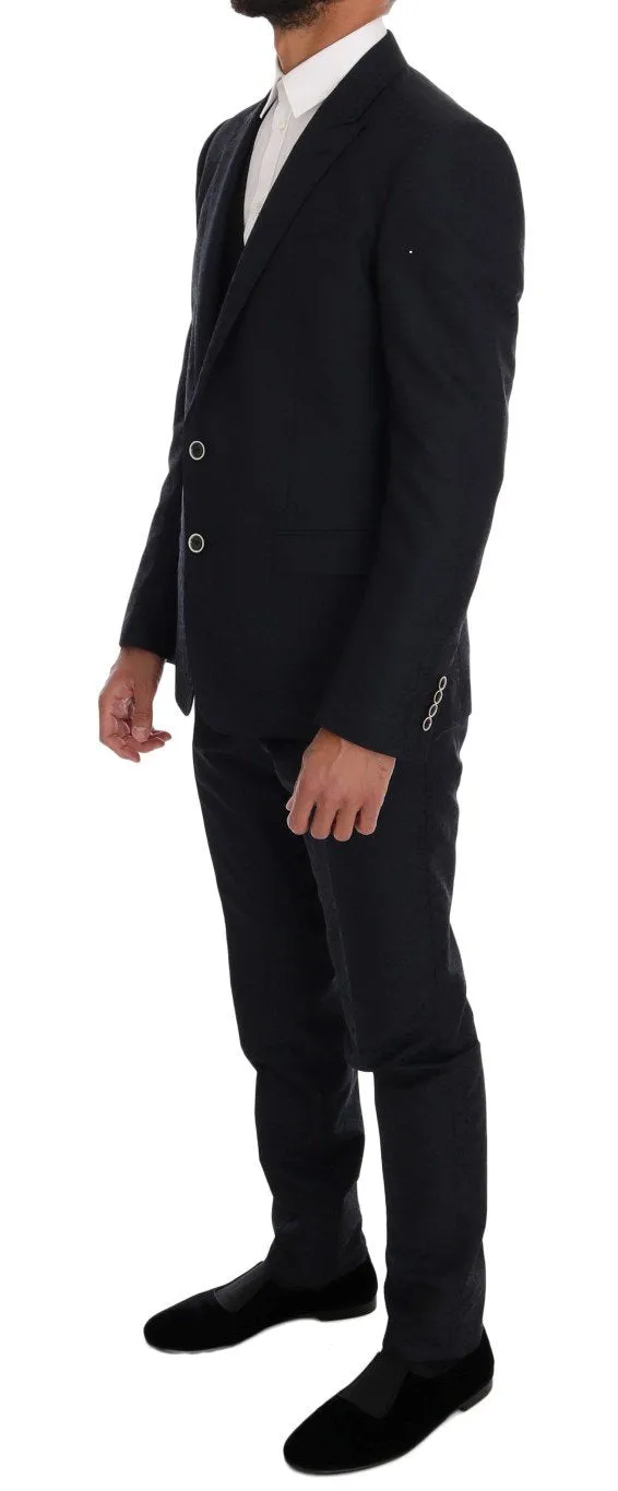 Blue Wool MARTINI 3 Piece Slim fit Suit