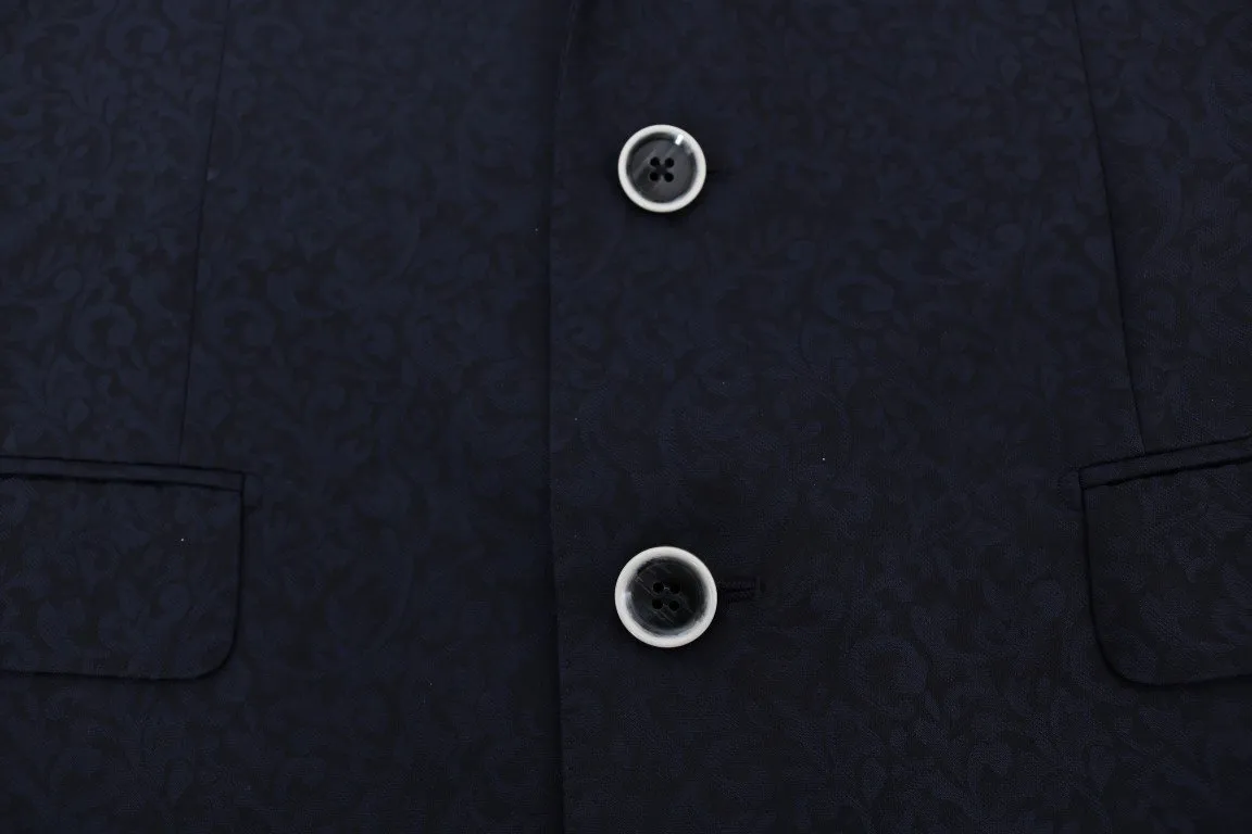 Blue Wool MARTINI 3 Piece Slim fit Suit