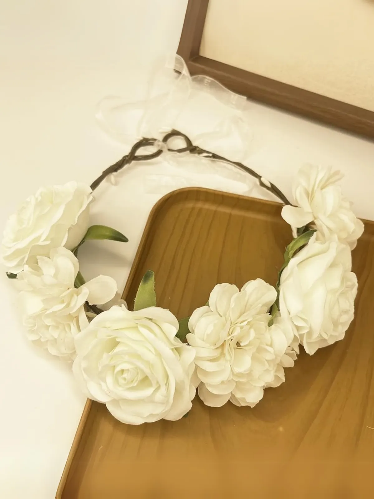 Bohemian Baby White Flower Crown Headband
