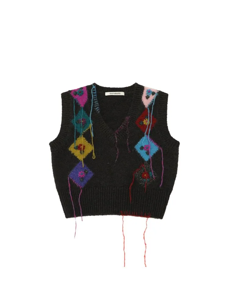 Boho Fringe Sleeveless Knit Vest