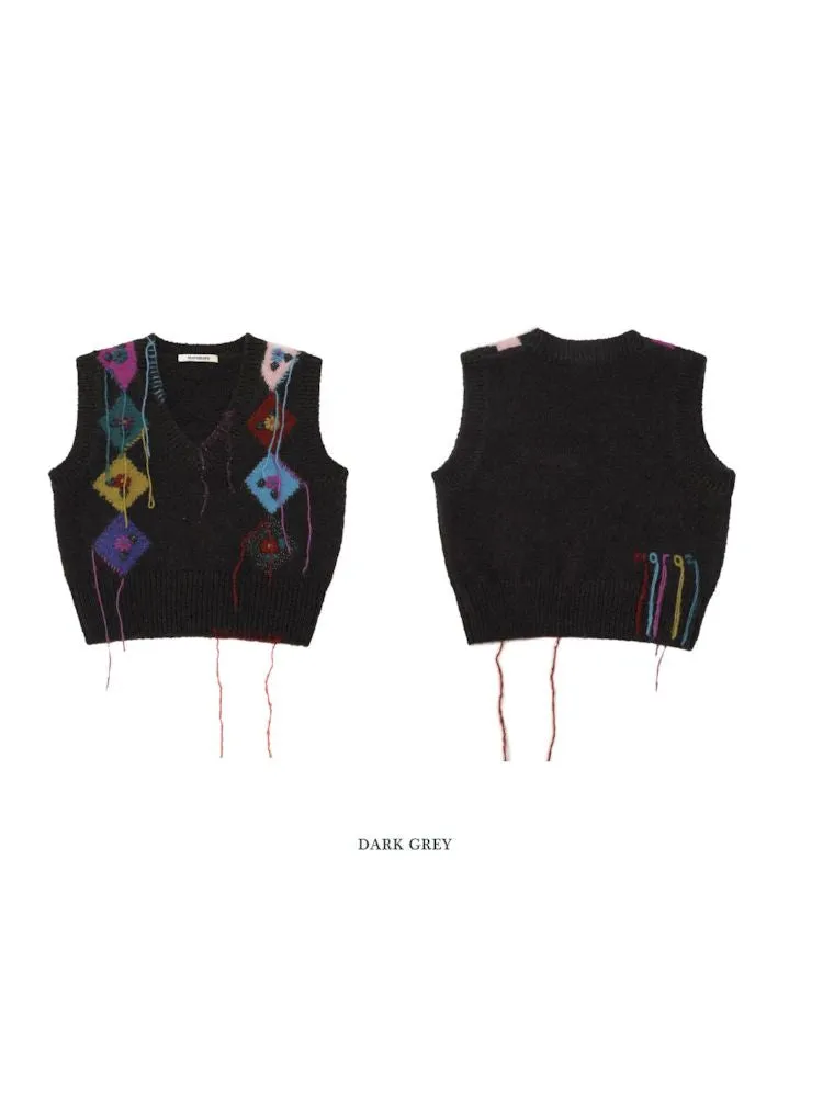 Boho Fringe Sleeveless Knit Vest