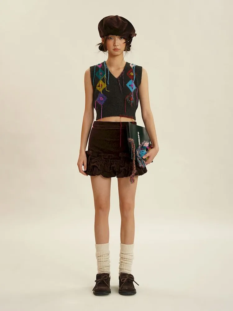 Boho Fringe Sleeveless Knit Vest