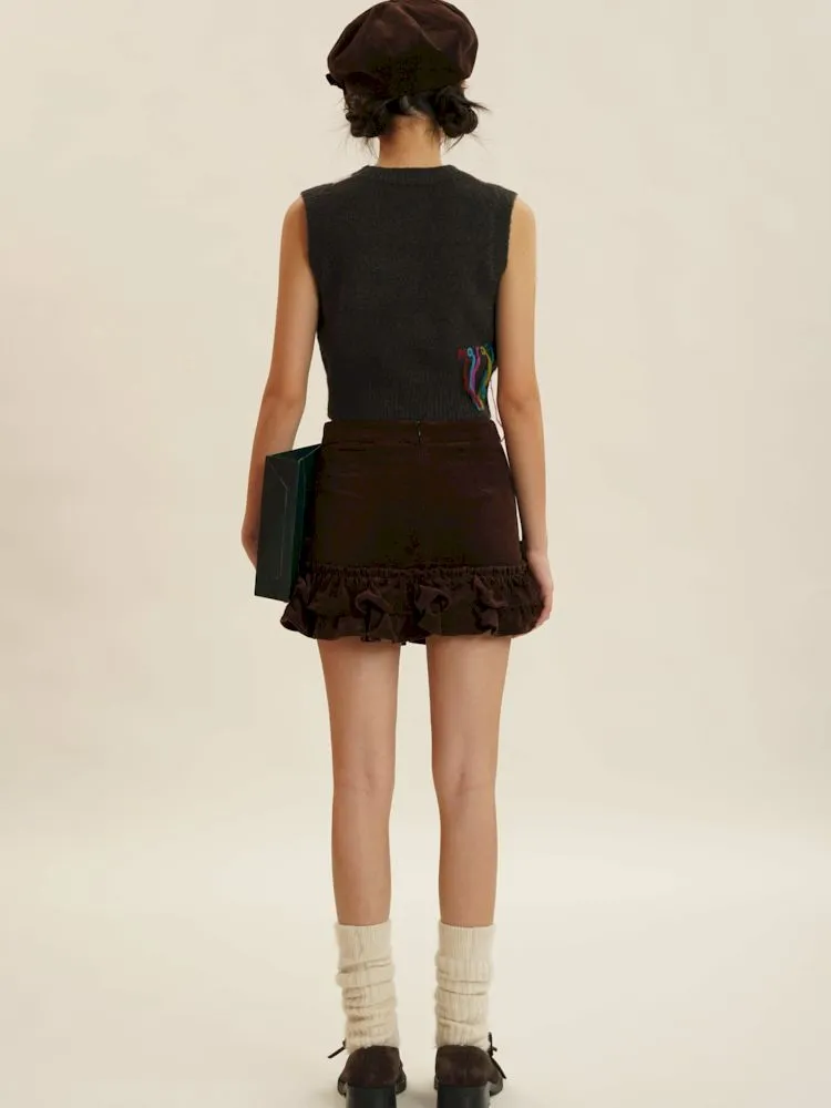 Boho Fringe Sleeveless Knit Vest