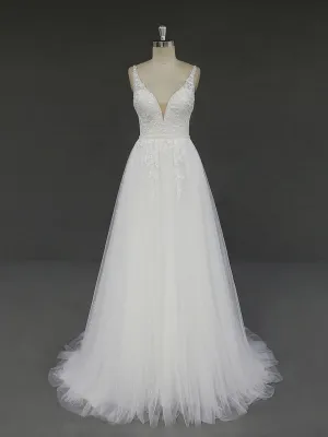 Boho Lace Open Back Wedding Dress RD2003