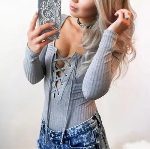 Boho Life Lace-Up Top