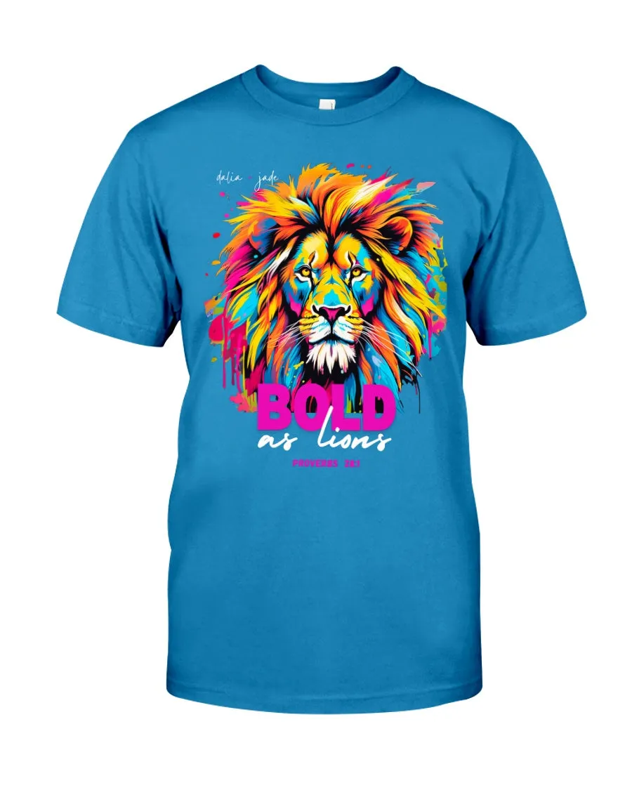 Bold as Lions Short Sleeve Graphic T-Shirt Proverbs 28:1