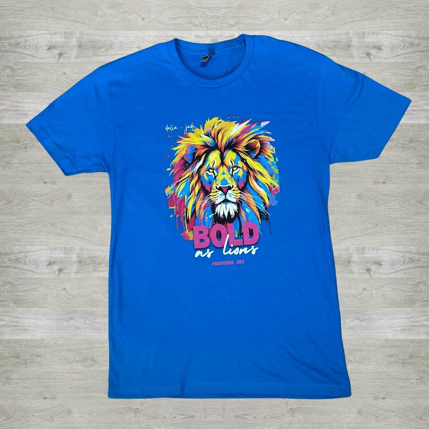 Bold as Lions Short Sleeve Graphic T-Shirt Proverbs 28:1