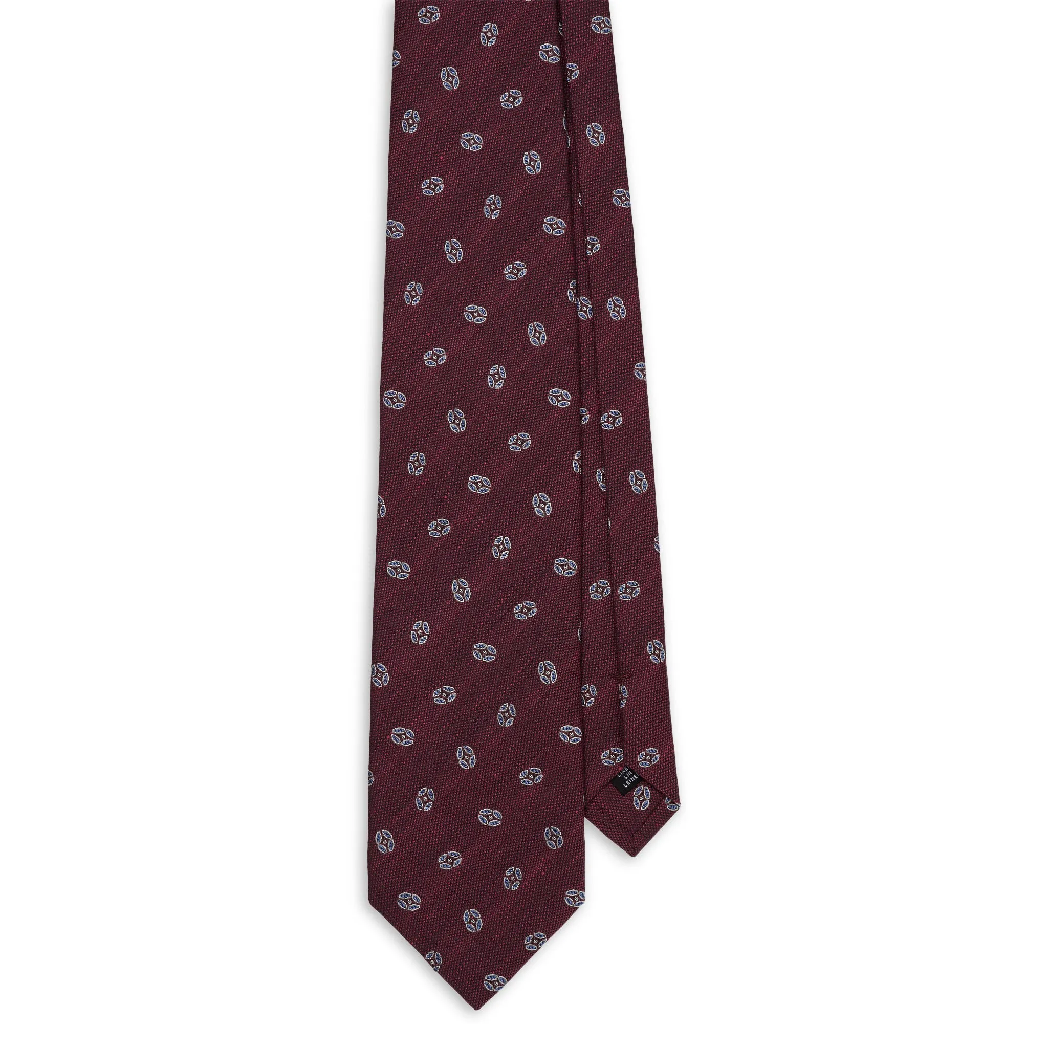 Bordeaux and Blue Abstract Paw Tie