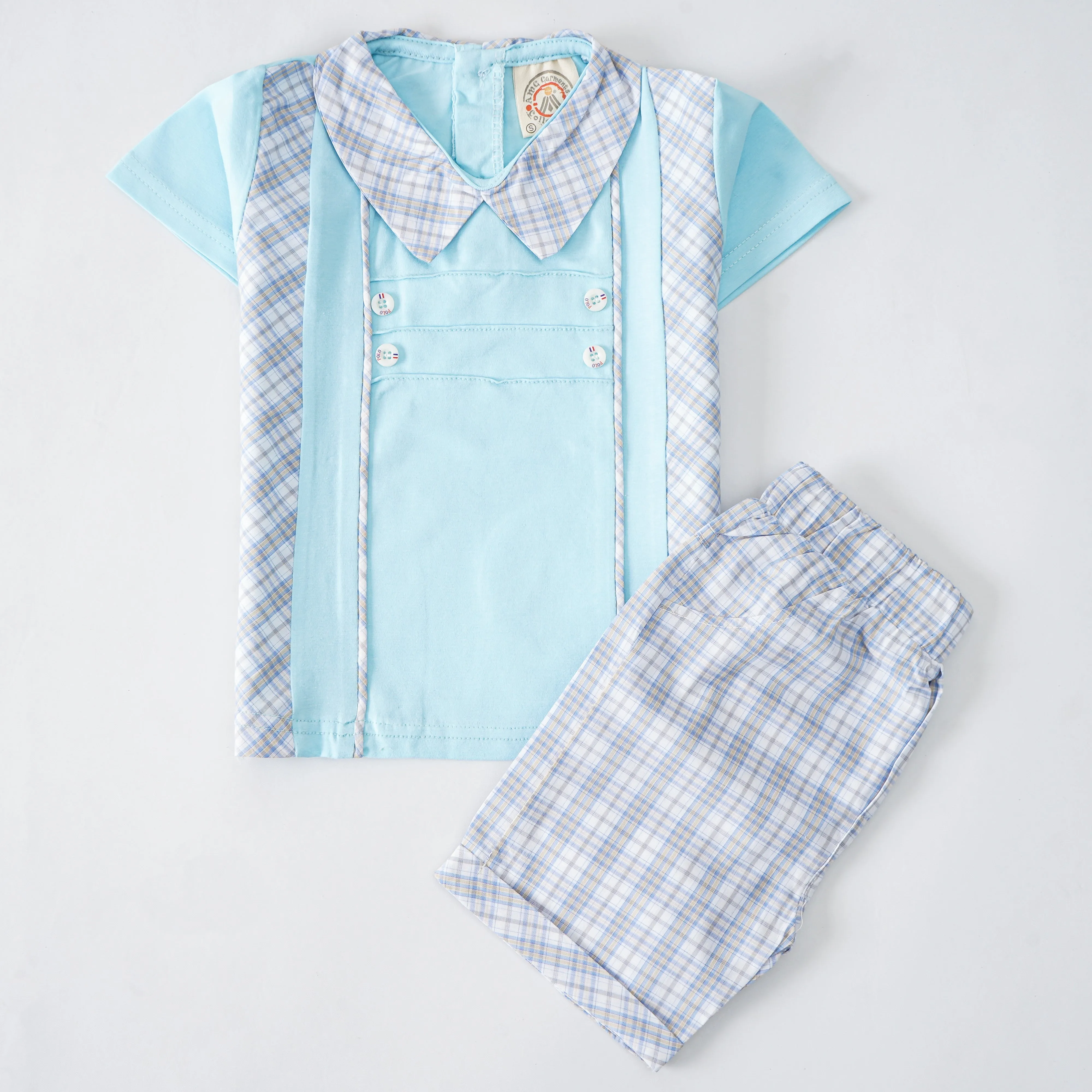 Boys Half Sleeves 2 Piece Suit (2323)