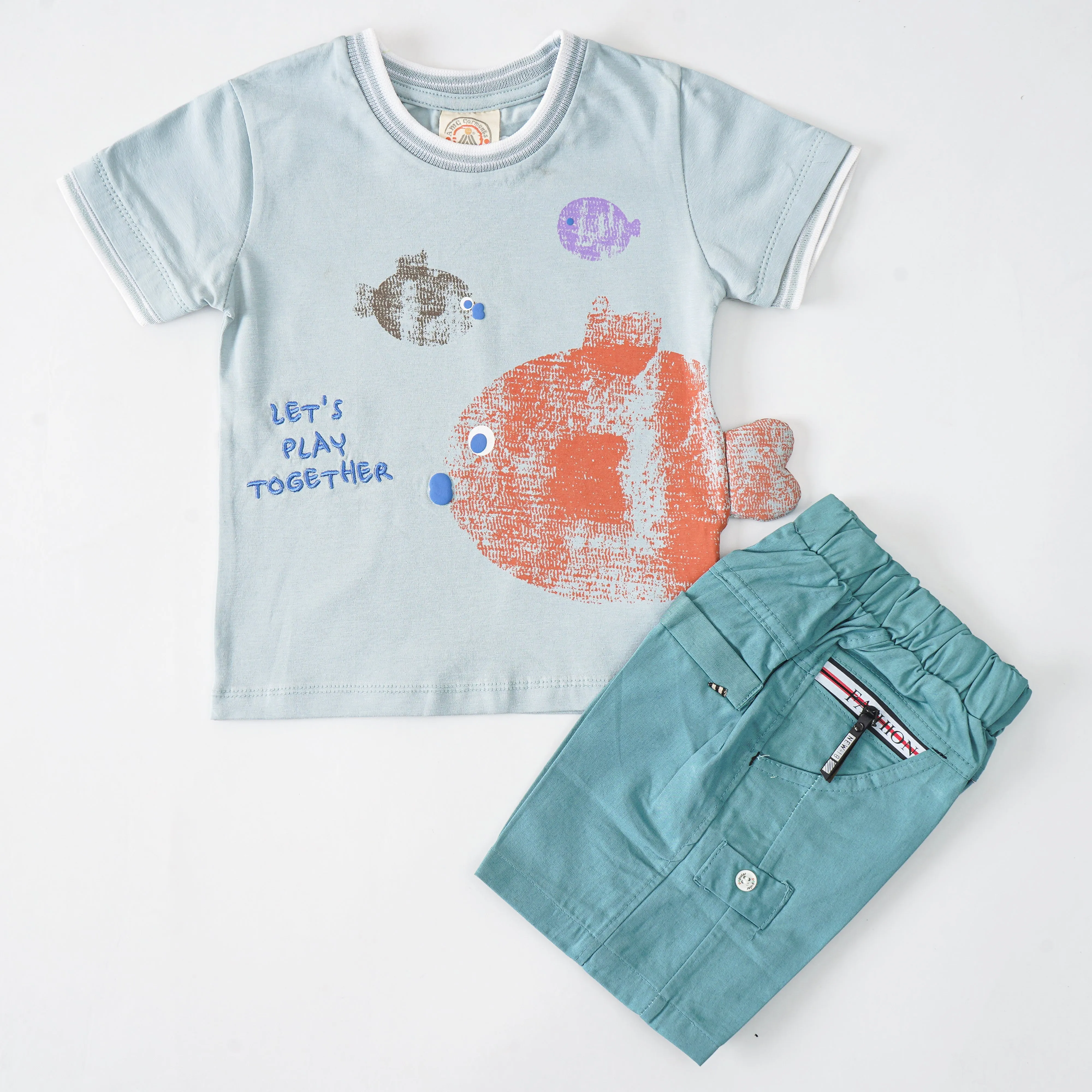 Boys Half Sleeves 2 Piece Suit (2367)