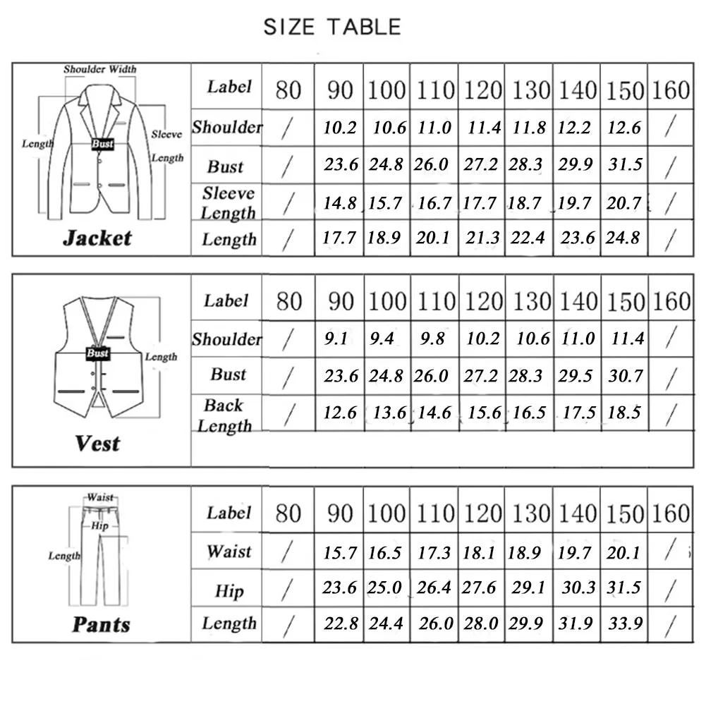Boys' Red Stripy Formal suits 3 piece Dresswear Suit Set With Jacket,Pants and Vest