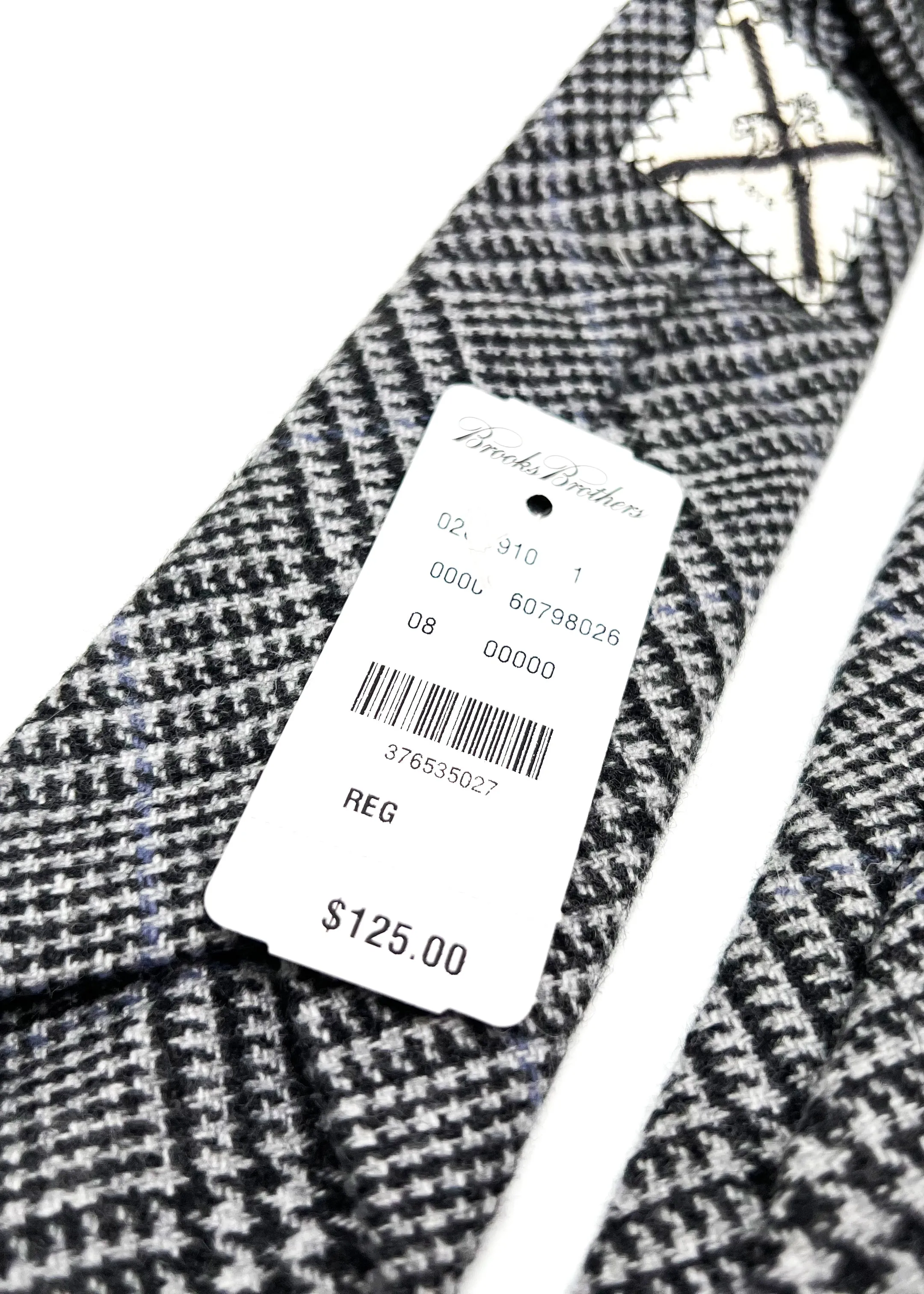 BROOKS BROTHERS BLACK FLEECE -By THOM BROWNE Cashmere Blend Check- Tie
