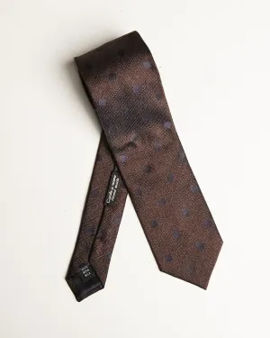 BROWN PATTERN TIE