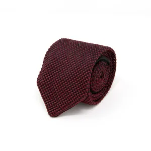 Burgundy Knit Tie