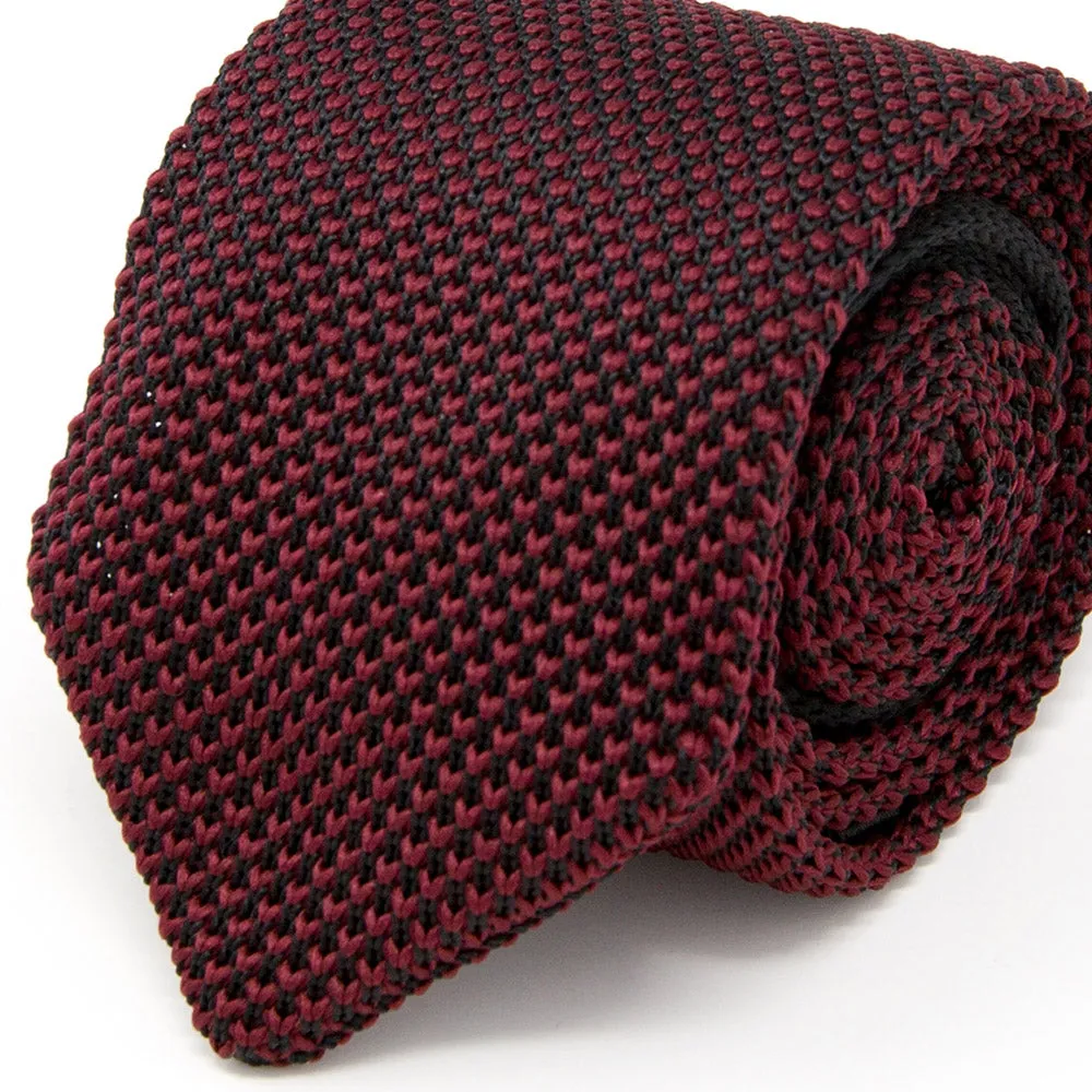 Burgundy Knit Tie