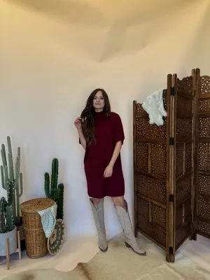 Burgundy Sweater Dress