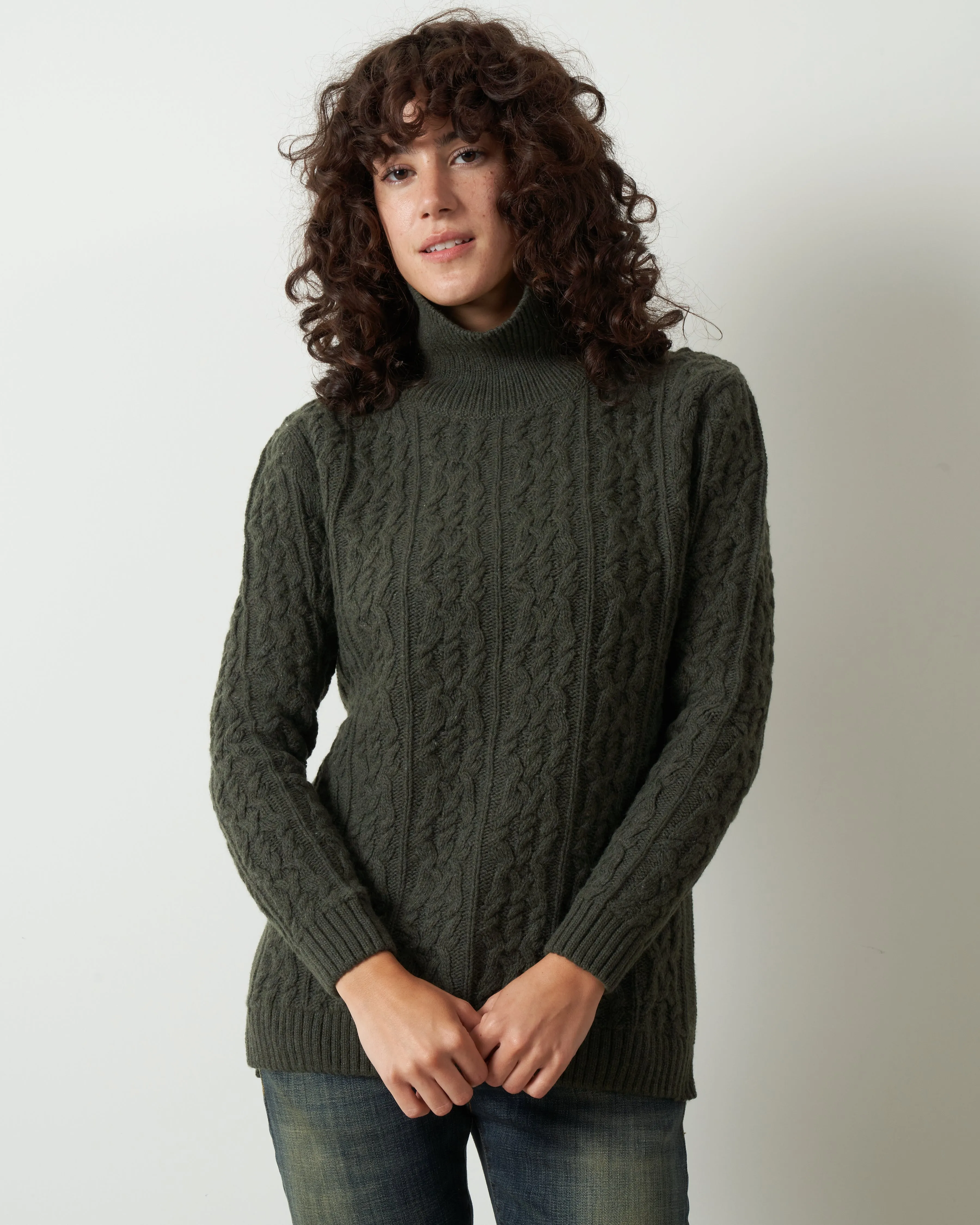 burne knit sweater - olive