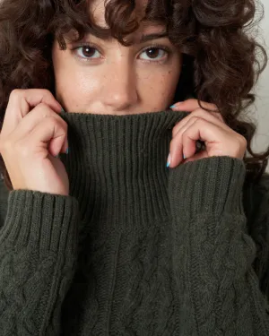 burne knit sweater - olive