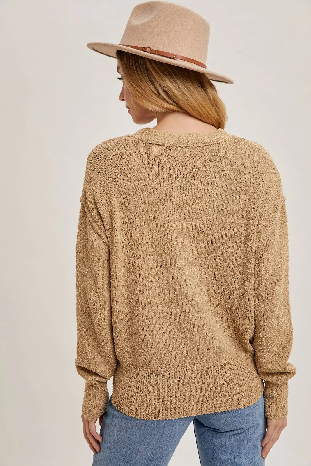 BUTTON DOWN KNIT SWEATER CARDIGAN