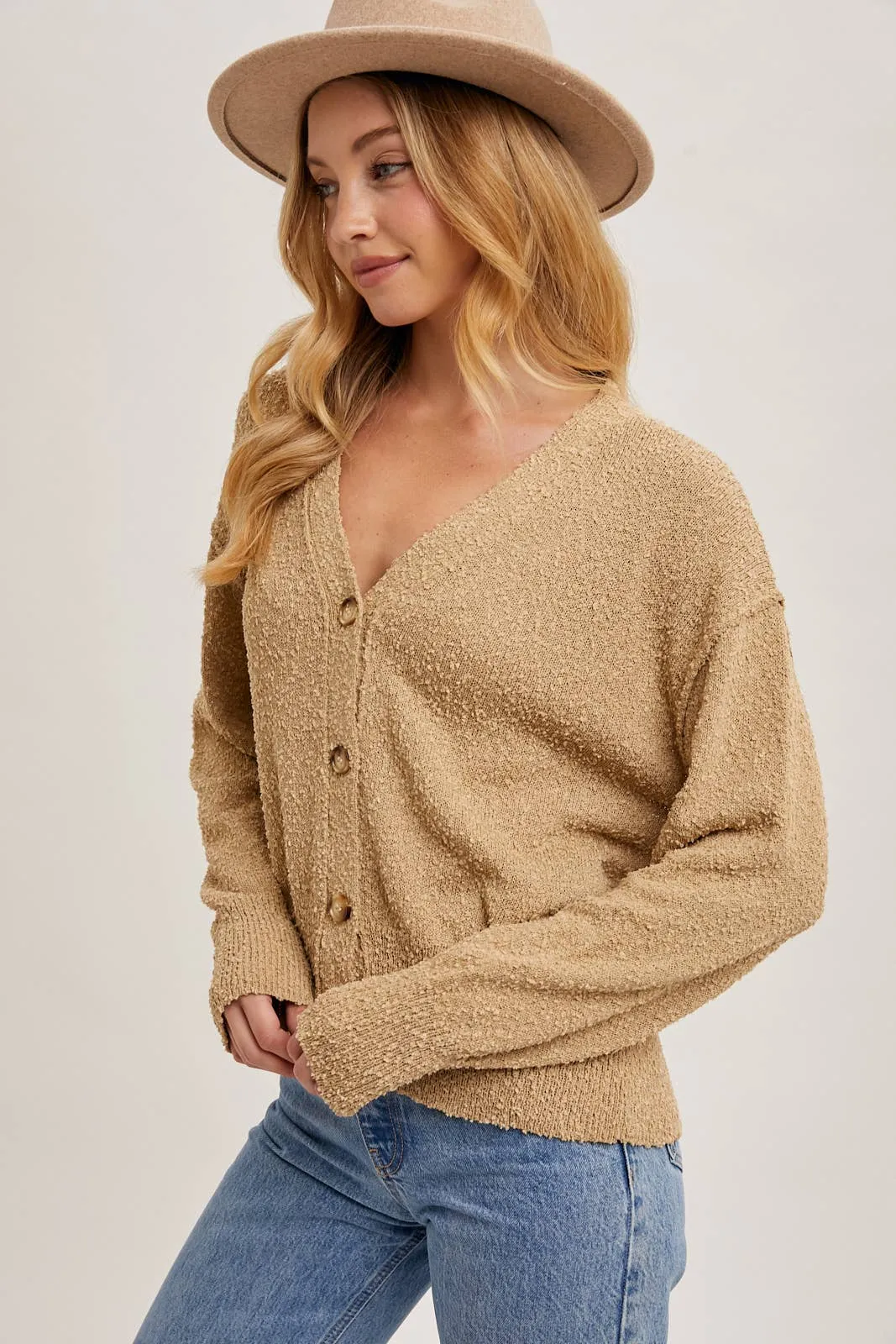 BUTTON DOWN KNIT SWEATER CARDIGAN