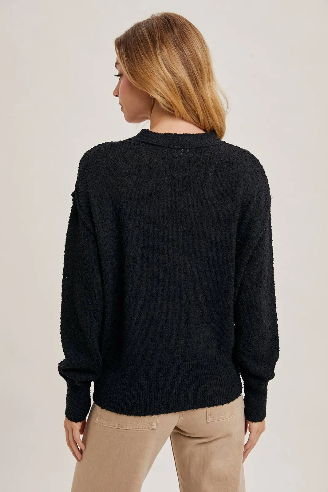 BUTTON DOWN KNIT SWEATER CARDIGAN
