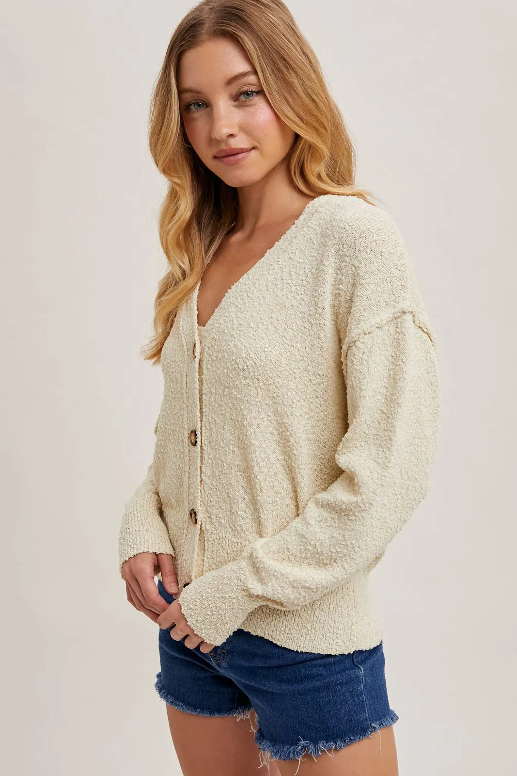 BUTTON DOWN KNIT SWEATER CARDIGAN
