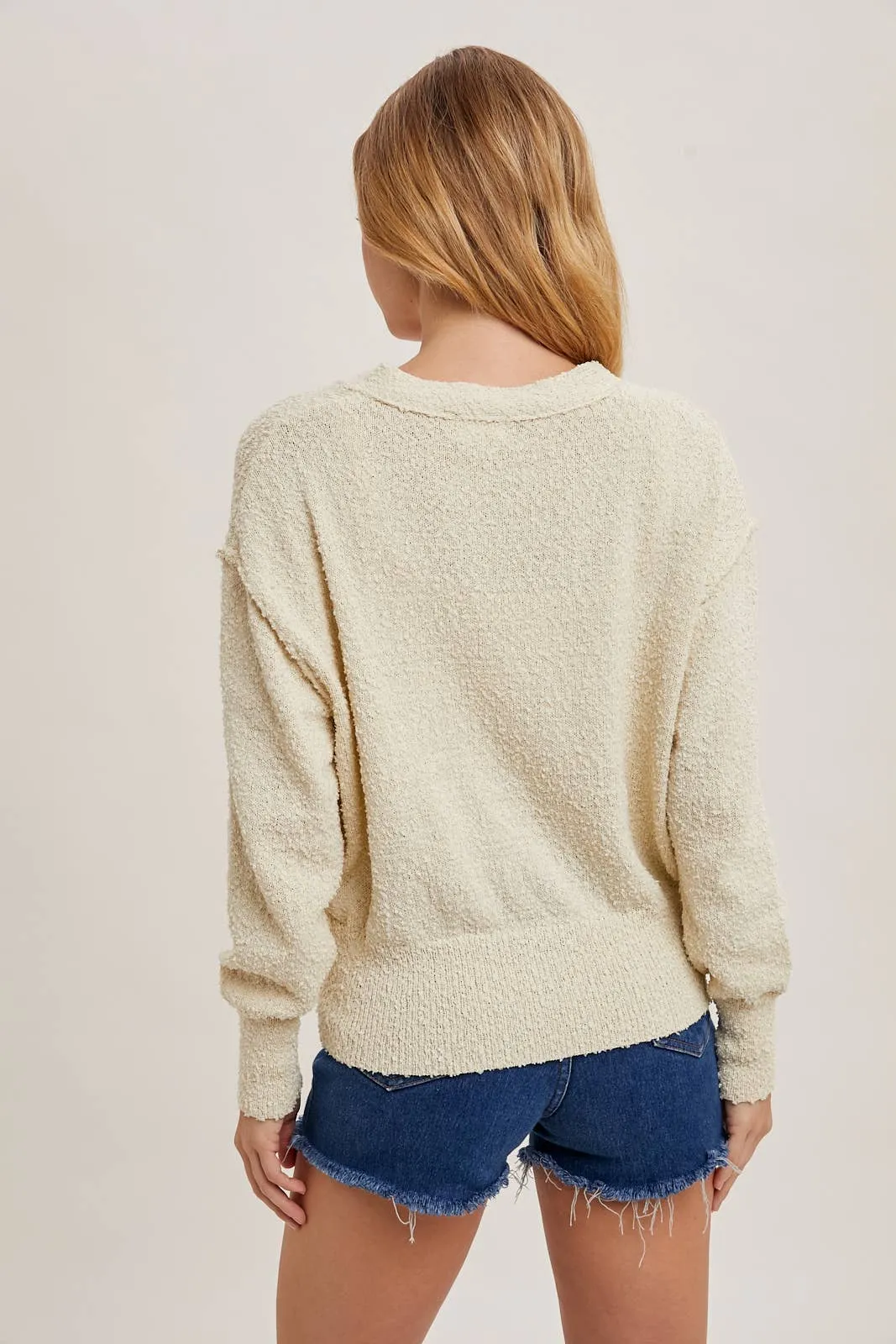 BUTTON DOWN KNIT SWEATER CARDIGAN