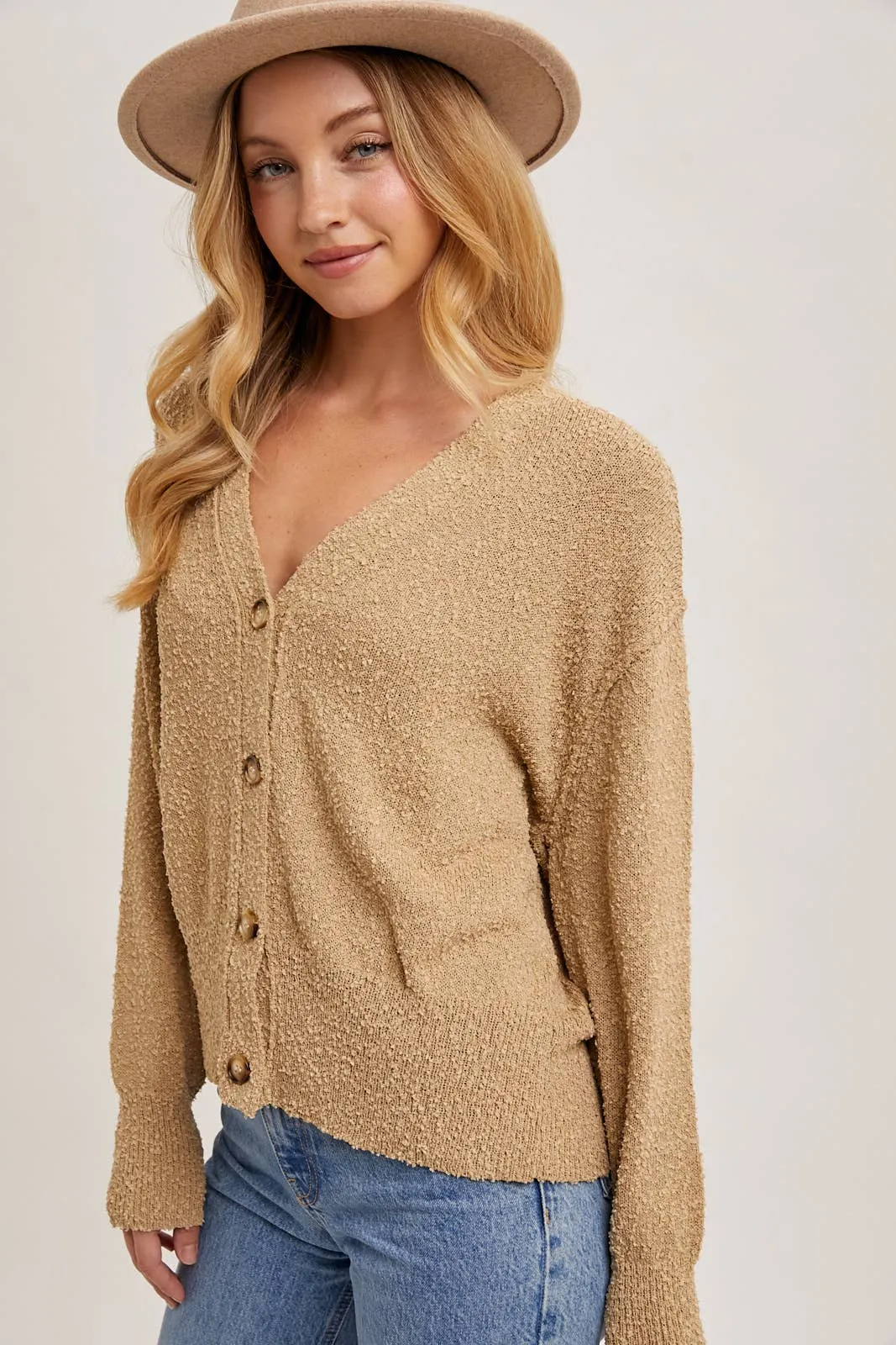 BUTTON DOWN KNIT SWEATER CARDIGAN