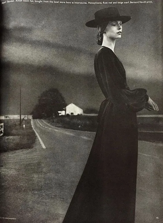 c.1969-1970 Ossie Clark Black 'Graduation' Front Plunge Dress