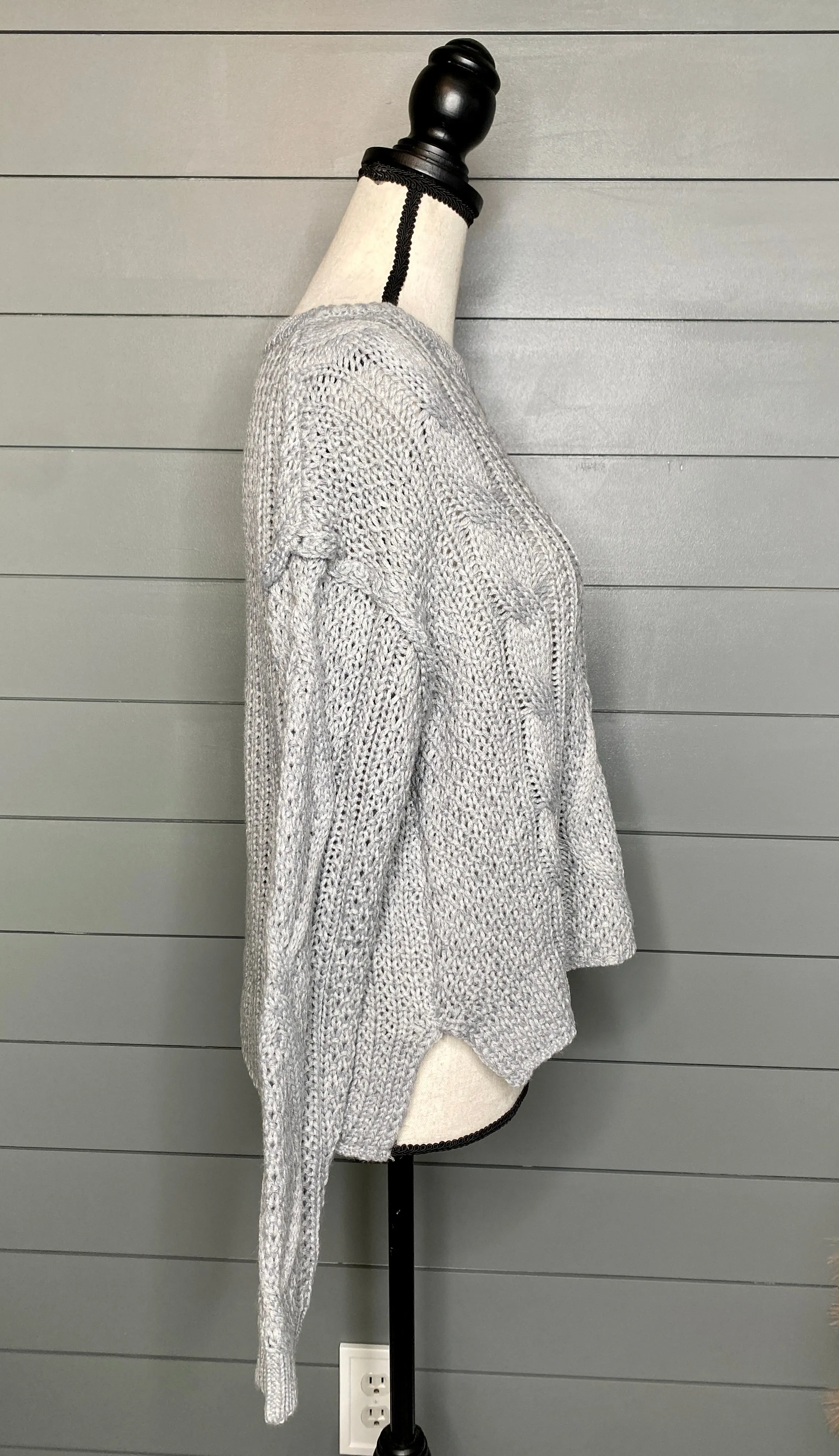 Cable Knit Grey Sweater