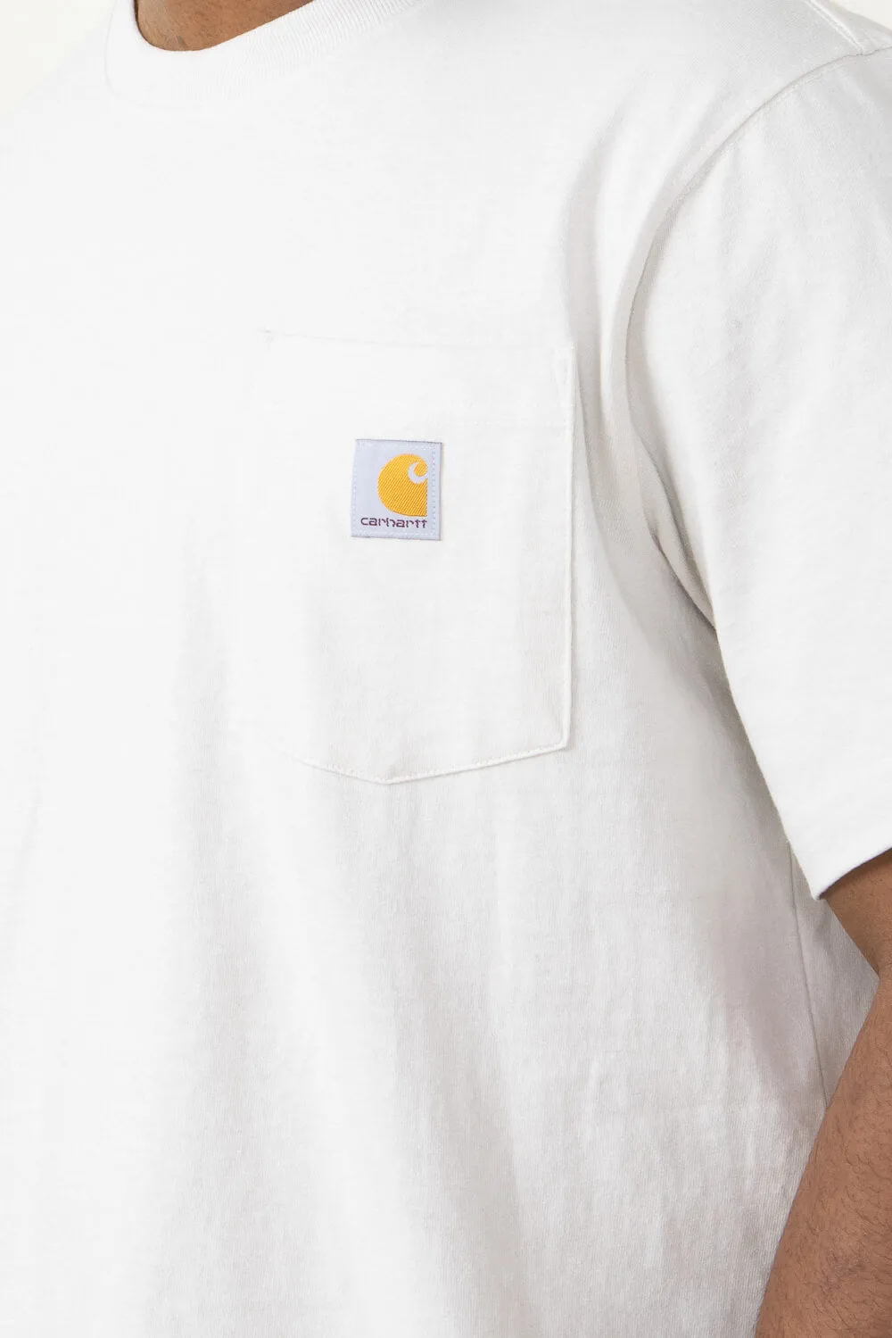 Carhartt Relaxed Fit Heavyweight Pocket C Graphic T-Shirt for Men in Malt White | 106149-W03-MALT