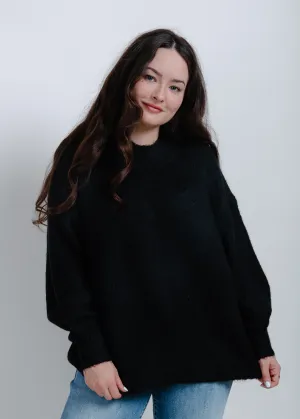Carlen Mock Neck Sweater- Midnight