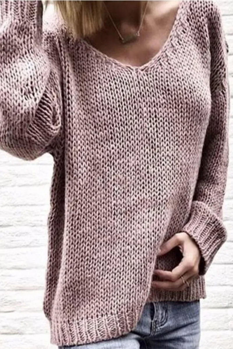 Casual Solid Solid Color V Neck Tops