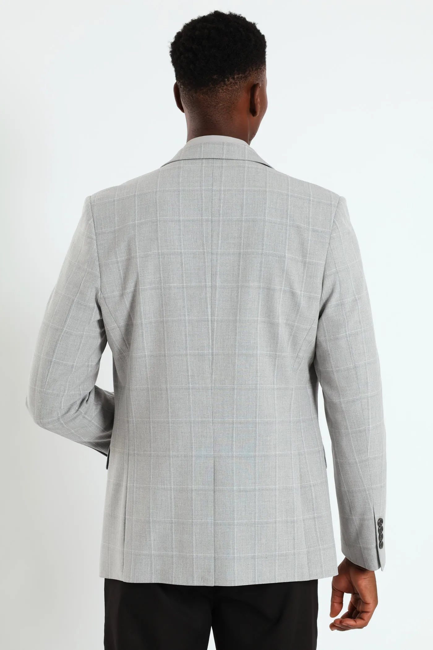 Check Blazer - Grey