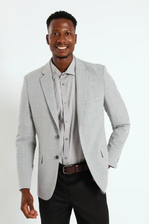 Check Blazer - Grey