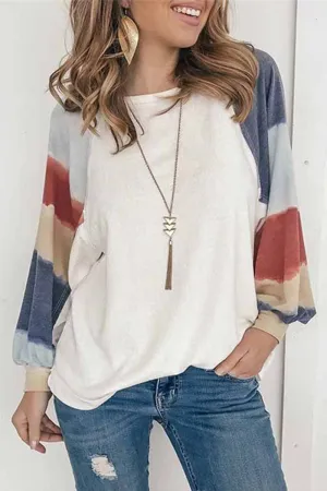 Chicindress O-neck Splice Striped Top