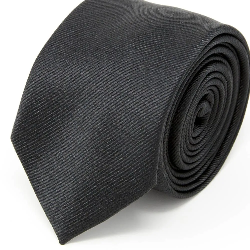 Classic Solid Black Tie