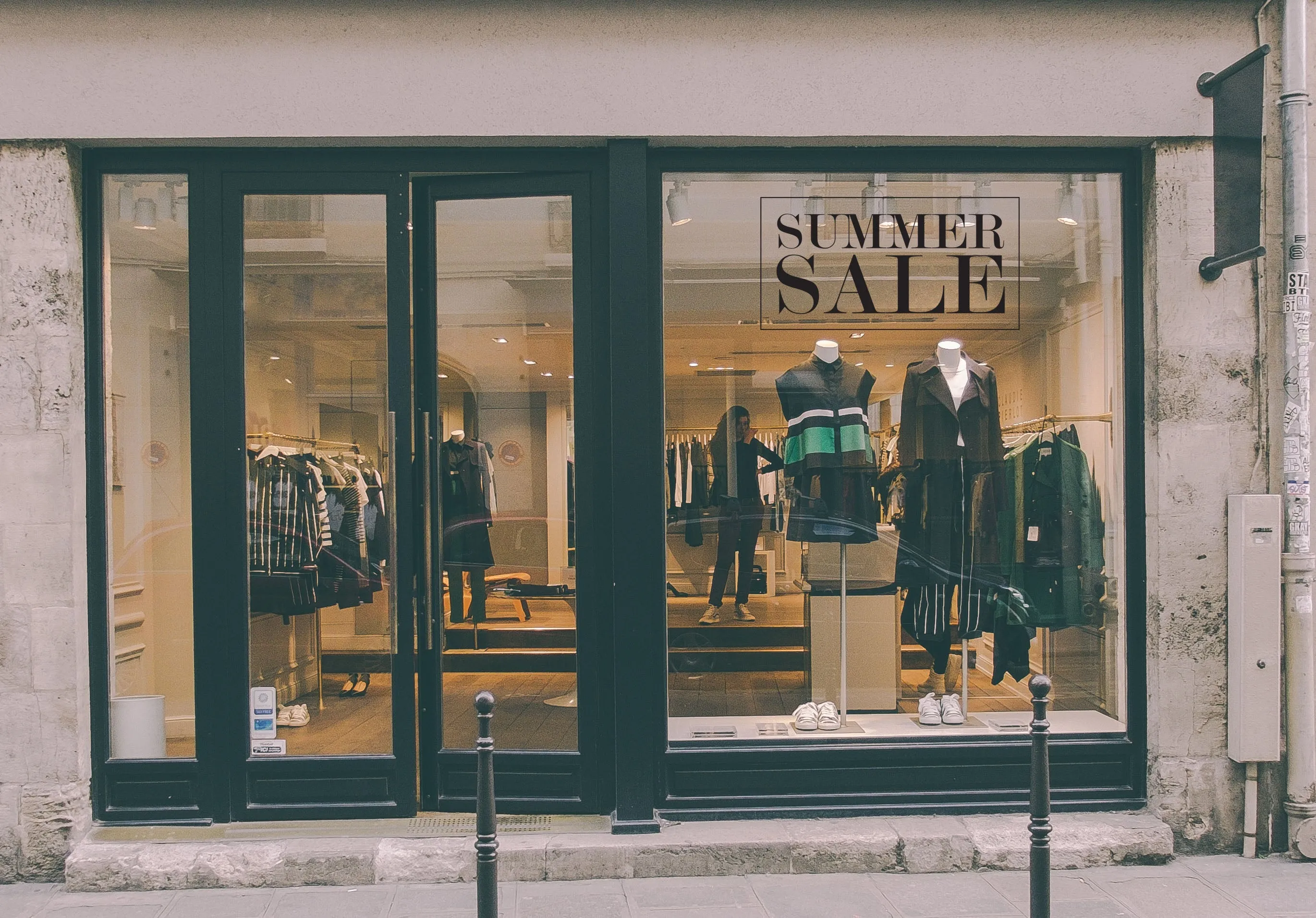 Classic Summer Sale Retail Shop Window Sticker Vinyl