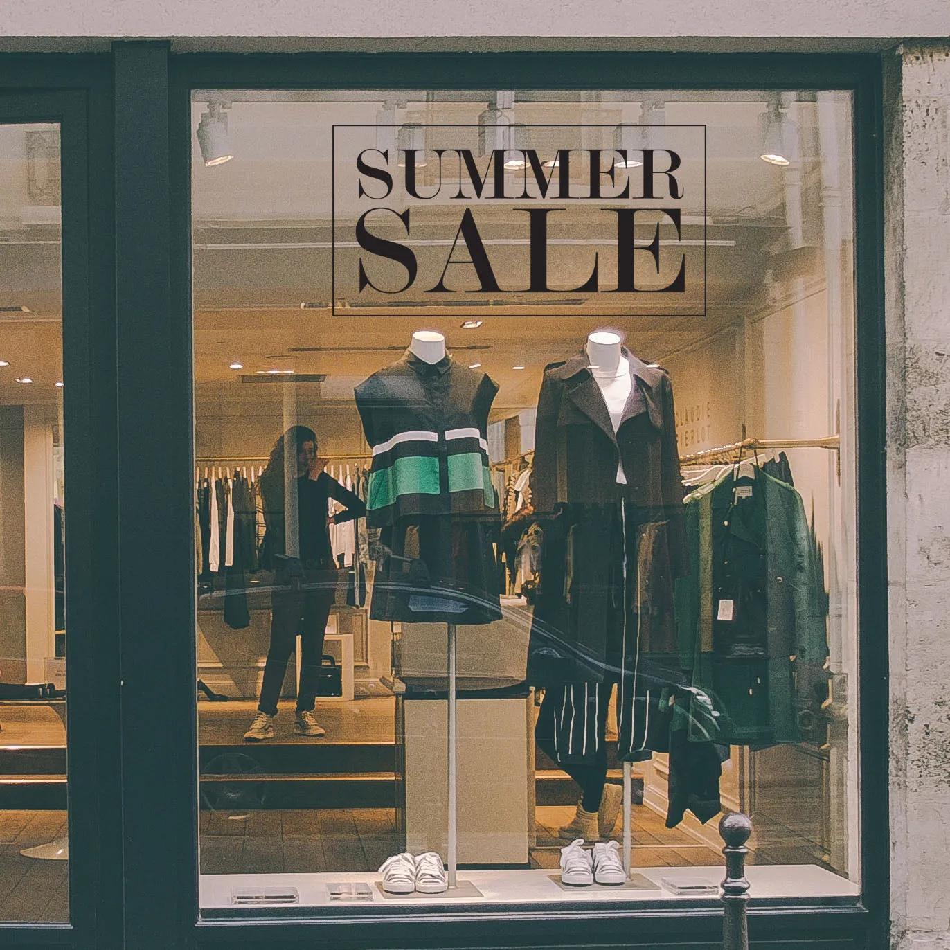 Classic Summer Sale Retail Shop Window Sticker Vinyl