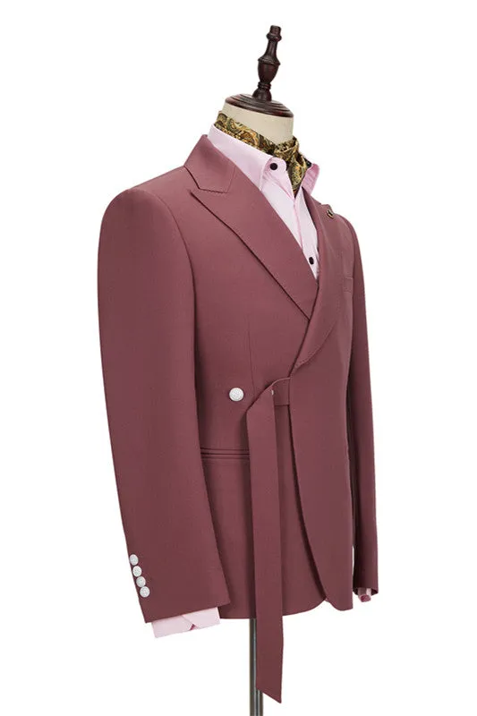 Classy Bespoke Peaked Lapel Slim Fit Men's Prom Suits Online