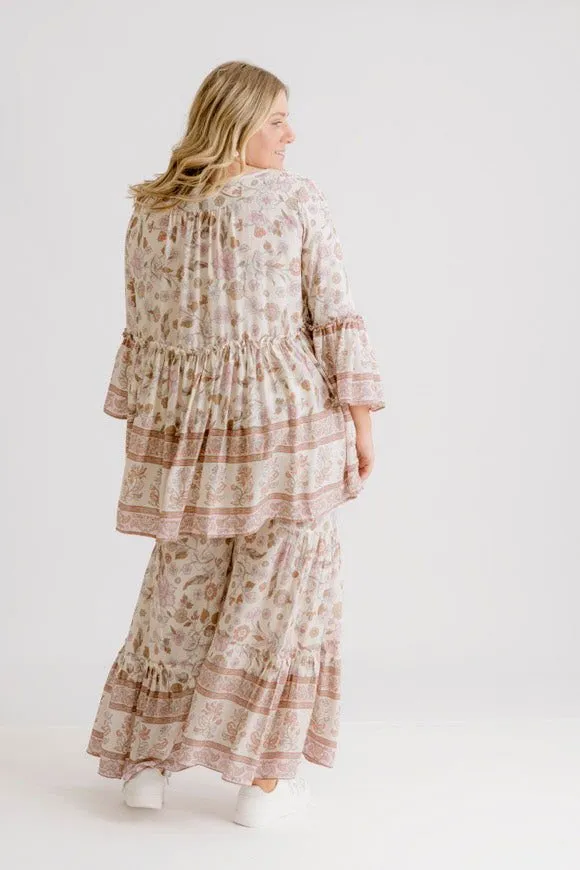 Clover Print Pant - Blush
