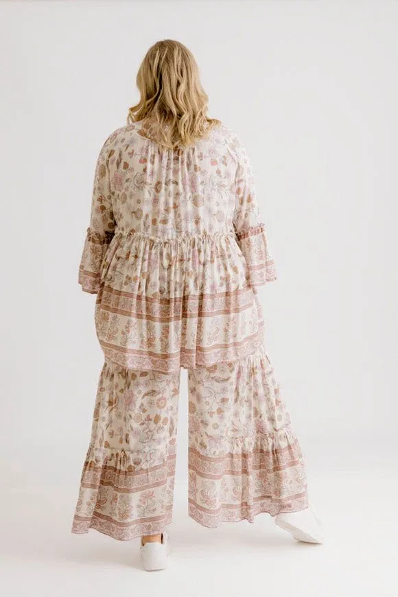 Clover Print Pant - Blush