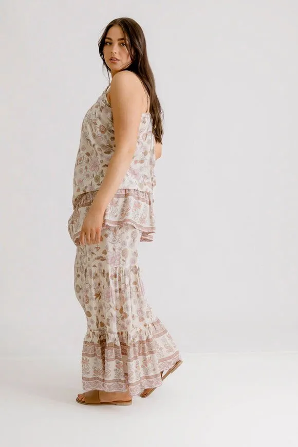 Clover Print Pant - Blush